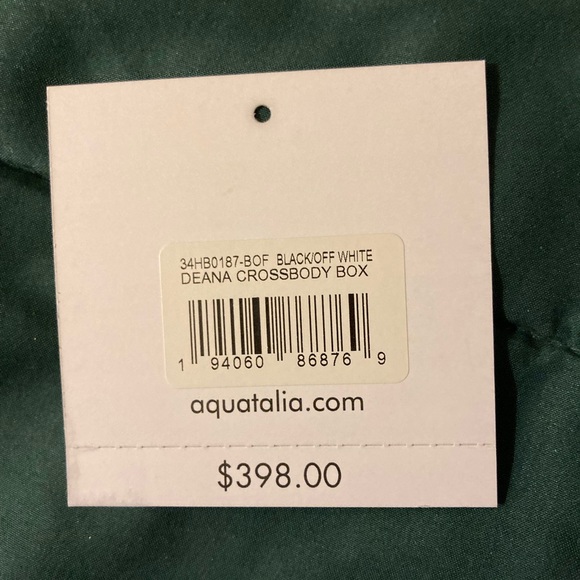 NEW forever elegant black and white Aquatalia designer handbag. - Picture 7 of 10